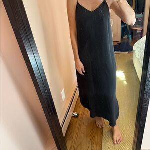Black Silk Slip Dress